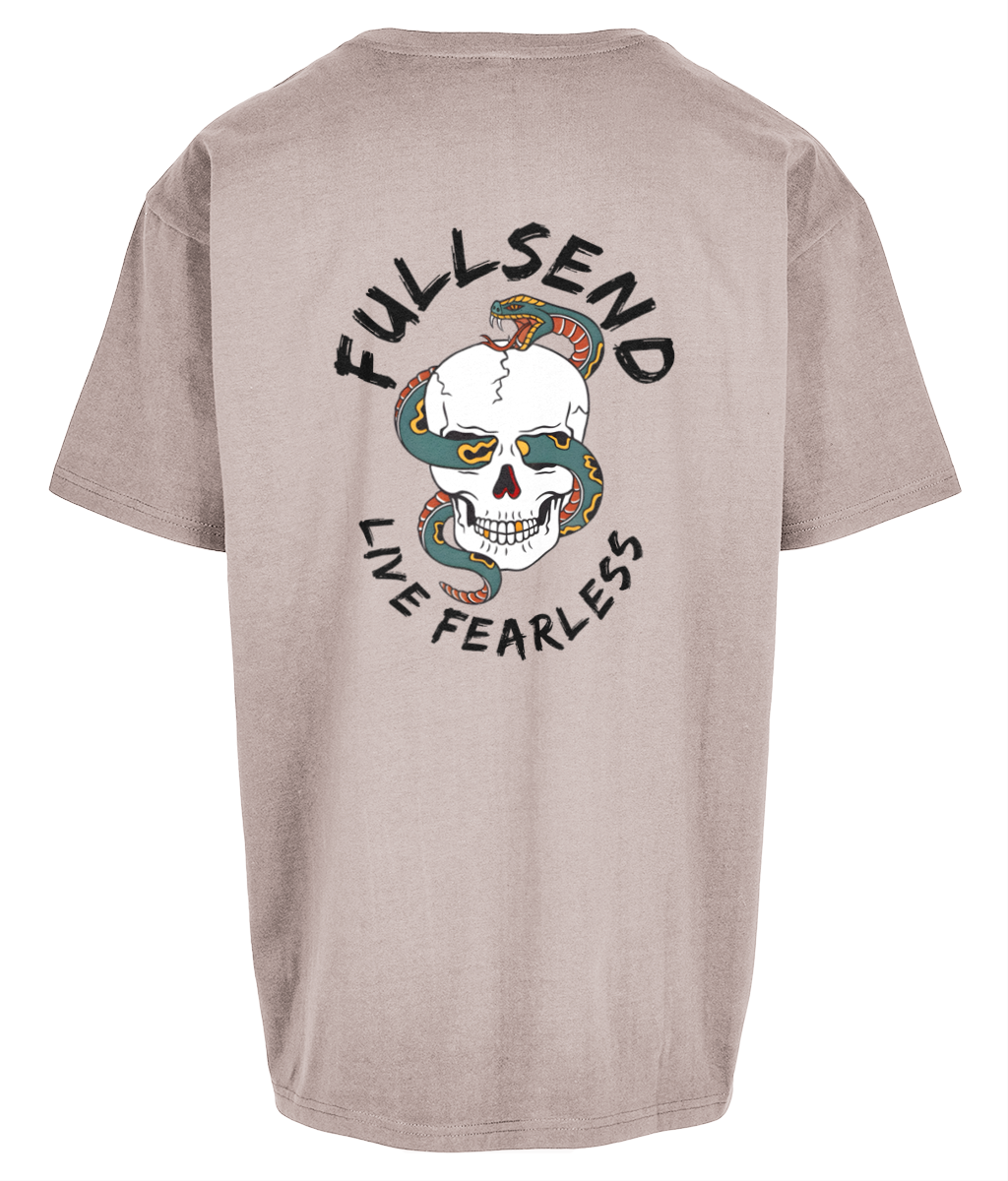 FULLSEND Snake & Skull Heavy oversized Tee (Light)