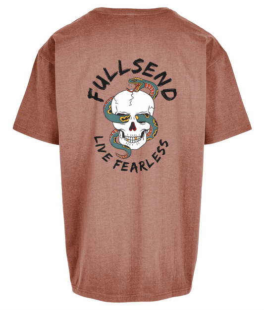 FULLSEND Snake & Skull Heavy oversized Tee (Light)