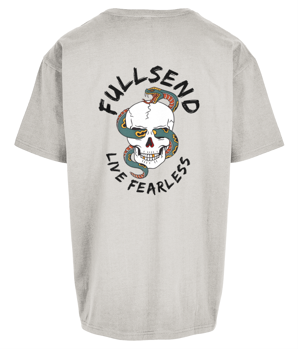 FULLSEND Snake & Skull Heavy oversized Tee (Light)