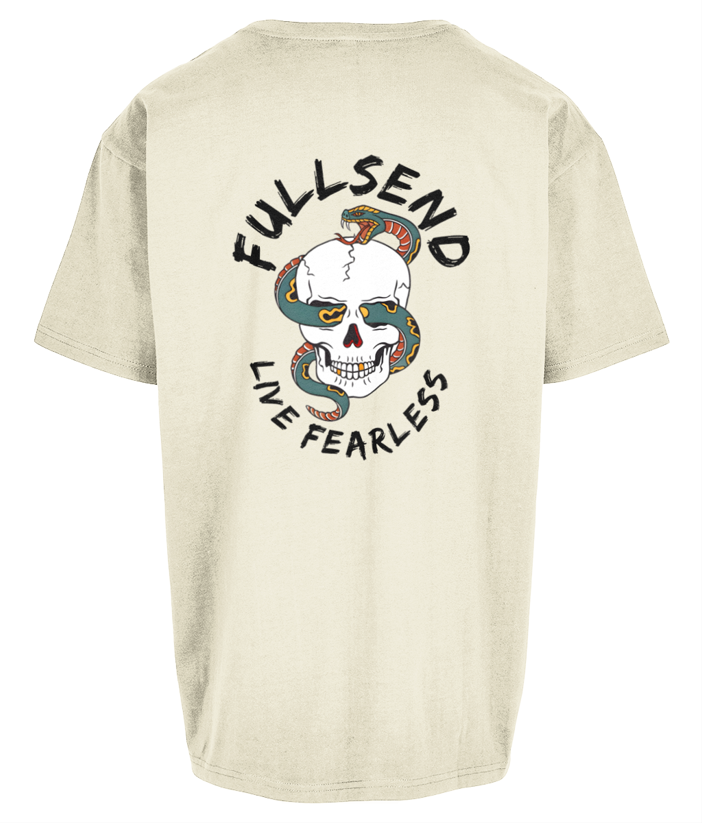 FULLSEND Snake & Skull Heavy oversized Tee (Light)