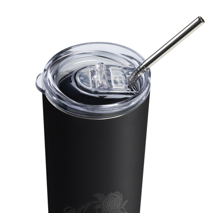 Skull & Roses Stainless steel tumbler